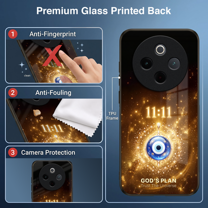 Vivo T4 5G God’s Plan Evil Eye Acrylic Glass Back Case