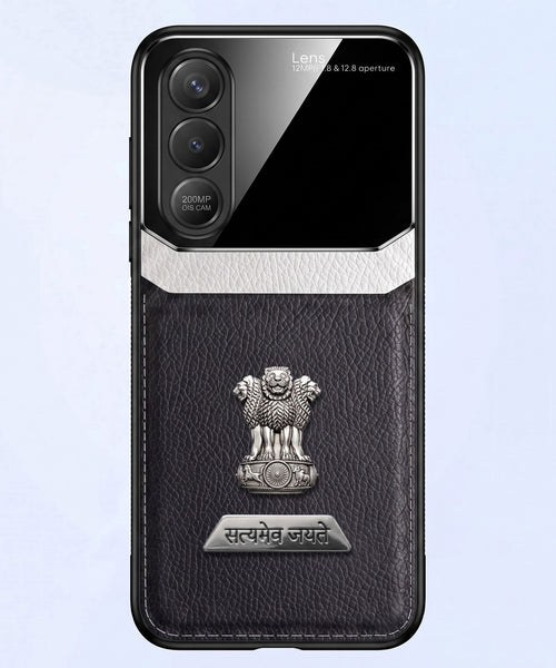 Vivo V70 FE 5G Satyamev Jayate 2-in-1 Emblem Leather Lens Protective Back Case