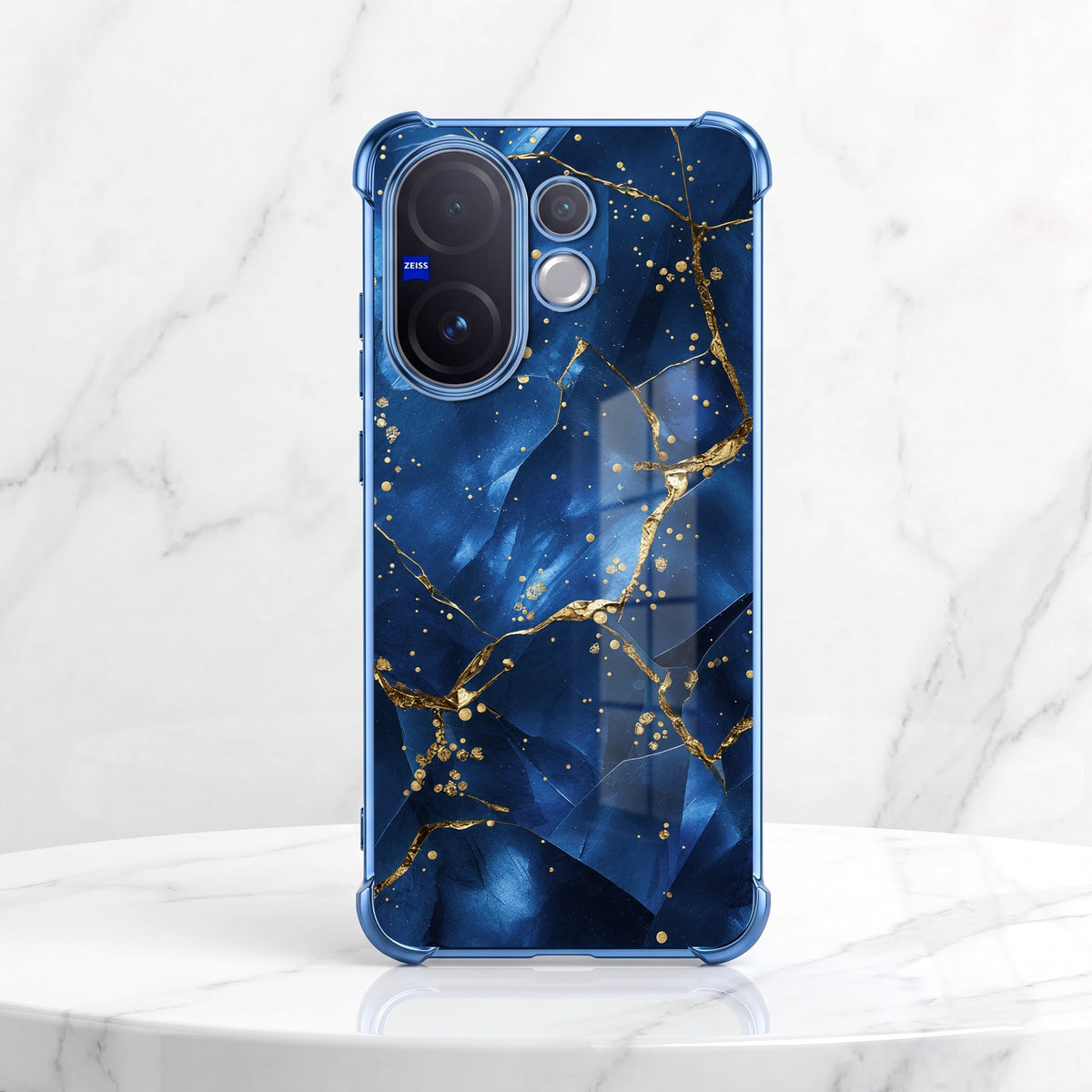 Vivo V60 5G Blue Crimson Marble Airbags Printed Back Case