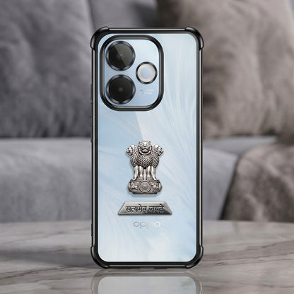 Oppo A5 Pro 5G Satyamev Jayate 2-in-1 Emblem Transparent Shockproof Airbag Case
