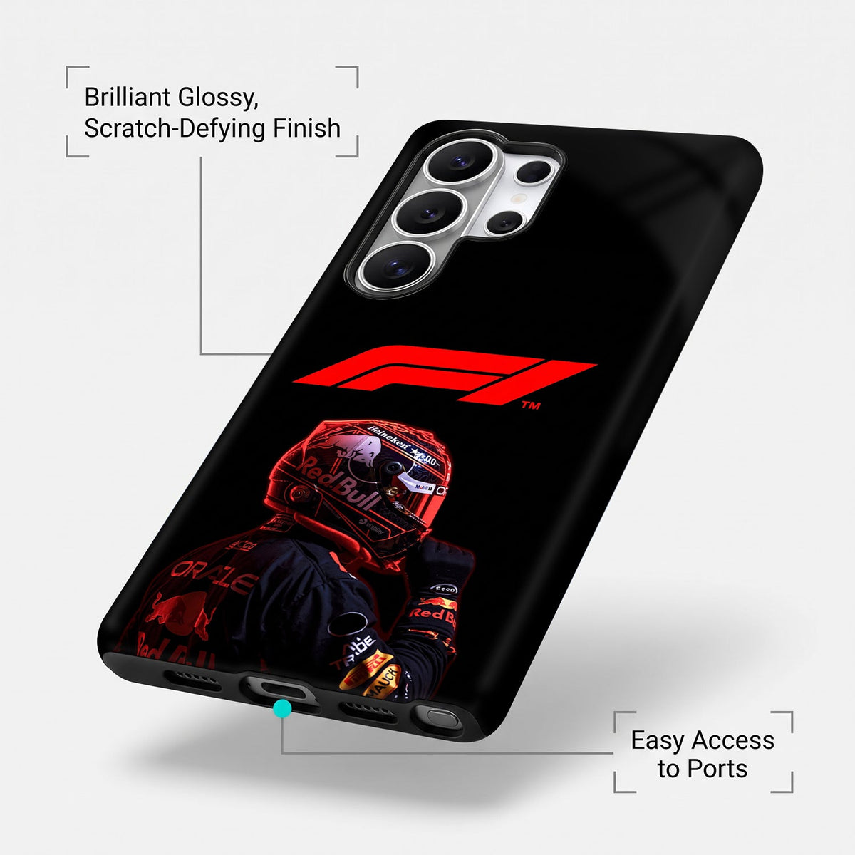Samsung Galaxy S24 Ultra 5G F1 Racing Car Driver Protective Cases