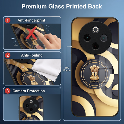 Vivo T4 5G Royal Emblem Acrylic Glass Back Case
