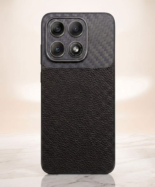 Motorola Edge 70 Pro 5G Carbon Fiber Leather Hybrid Phone Case