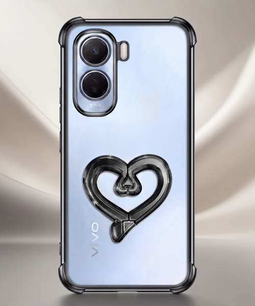 Vivo T5 Pro 5G Premium Heart Transparent Shockproof Airbag Phone Case