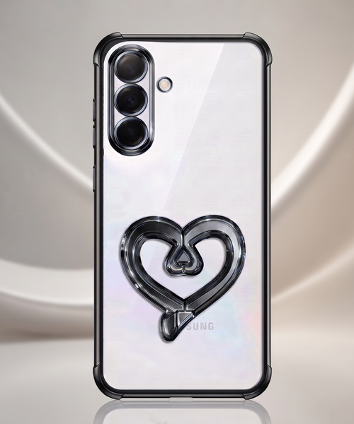 Samsung Galaxy A36 5G Premium Heart Transparent Shockproof Airbag Phone Case