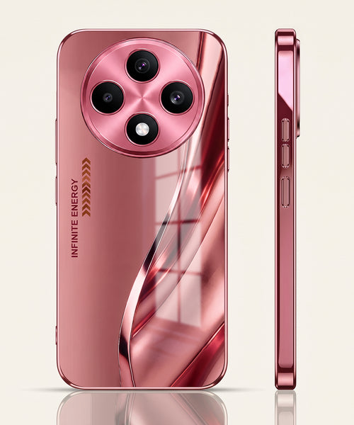 Oppo F27 Pro+ 5G Luxury Infinity Energy Pink Electroplated Glass Phone Back Case
