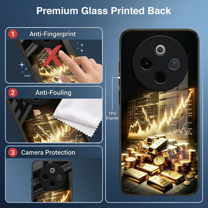 Vivo T4 5G Luxury Wealth Trader Acrylic Glass Back Case