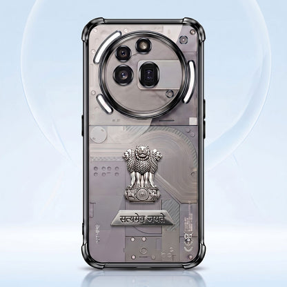 Nothing Phone 3a Pro 5G Satyamev Jayate 2-in-1 Emblem Transparent Shockproof Airbag Case