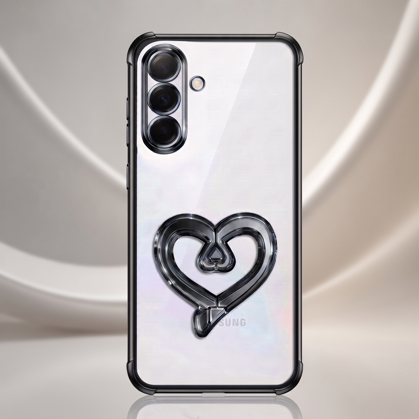 Samsung Galaxy A36 5G Premium Heart Transparent Shockproof Airbag Phone Case