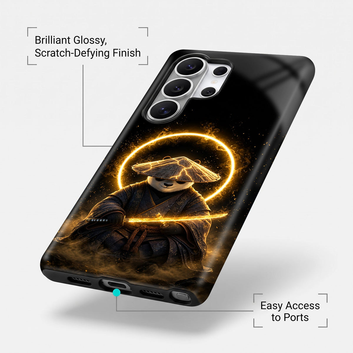 Samsung Galaxy S24 Ultra 5G Warrior Panda Protective Case