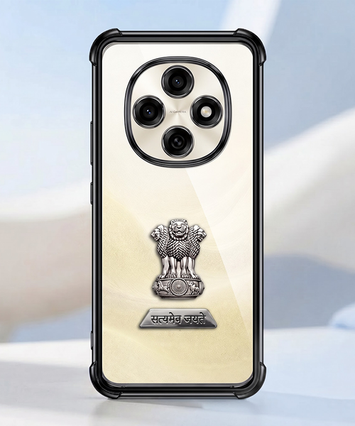 Oppo F31 Pro 5G Satyamev Jayate 2-in-1 Emblem Transparent Shockproof Airbag Case