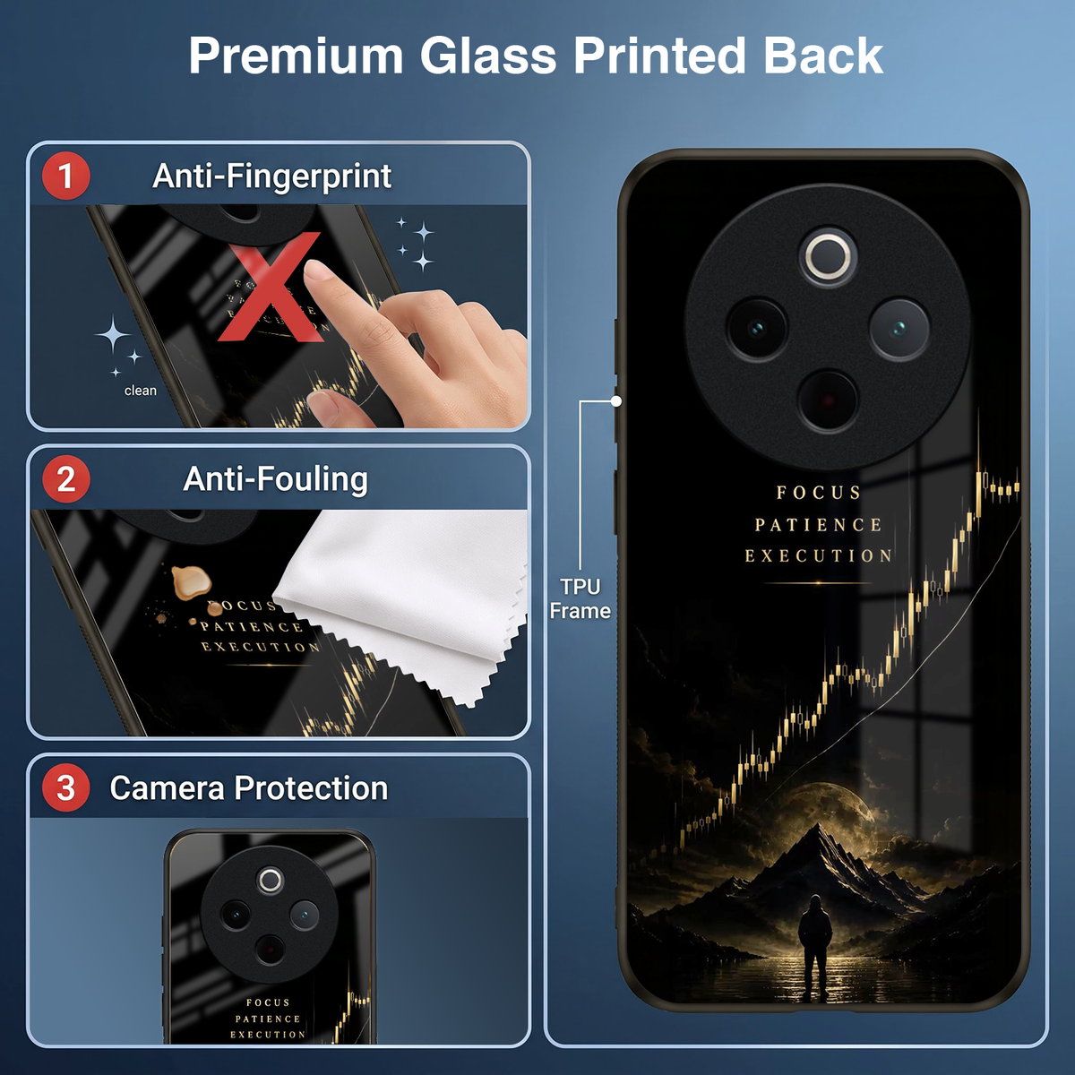 Vivo T4 5G Focus Acrylic Glass Back Case