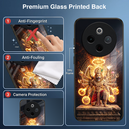 Vivo T4 5G Lord Narasimha Acrylic Glass Back Case
