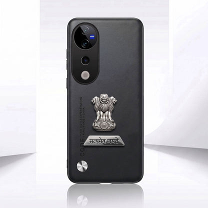Vivo V40 Pro 5G Satyamev Jayate 2-in-1 Emblem Vegan Leather Back Case