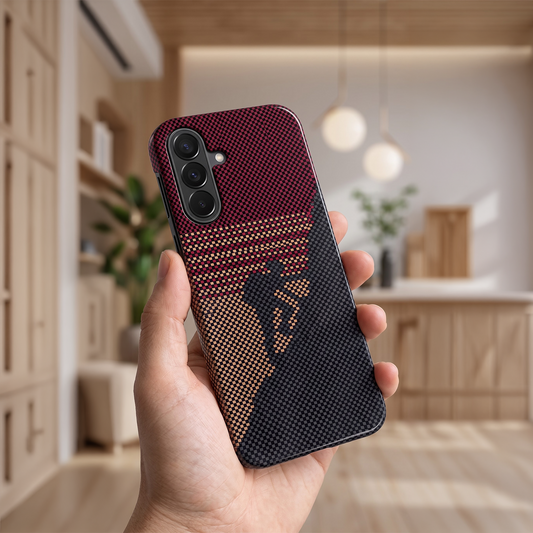 Samsung Galaxy A27 5G Premium Aramid Carbon Fiber Pixel Pattern Phone Case