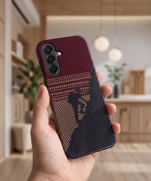 Samsung Galaxy A37 5G Premium Aramid Carbon Fiber Pixel Pattern Phone Case