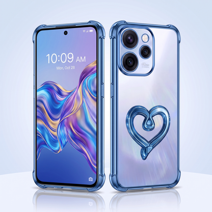 Oppo Reno 15 Pro Mini 5G Premium Heart Transparent Shockproof Airbag Phone Case