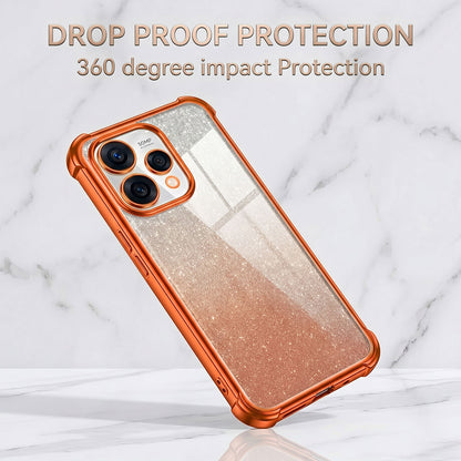 Vivo V70 5G Luxury Shockproof Shimmer Airbag Cosmic Orange Case