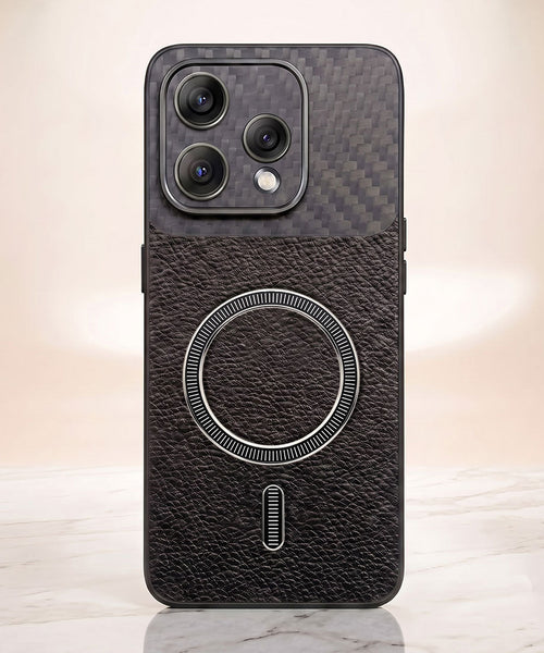 Oppo Reno 15 5G Carbon Fiber Leather Hybrid MagSafe Magnetic Case