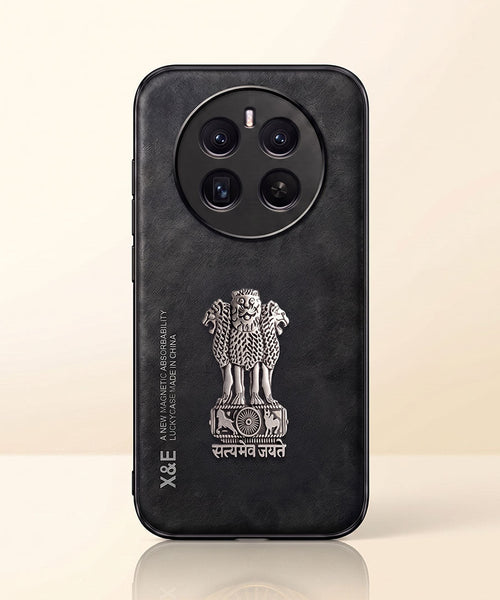 Realme 12 Pro+ 5G Metal Emblem Satyamev Jayate Comfortable Sheepskin Phone Case
