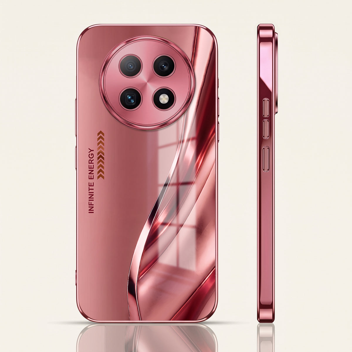 Oppo F29 Pro 5G Luxury Infinity Energy Pink Electroplated Glass Phone Back Case