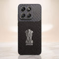 Motorola Edge 70 5G Satyamev Jayate Carbon Fiber Leather Hybrid Phone Case
