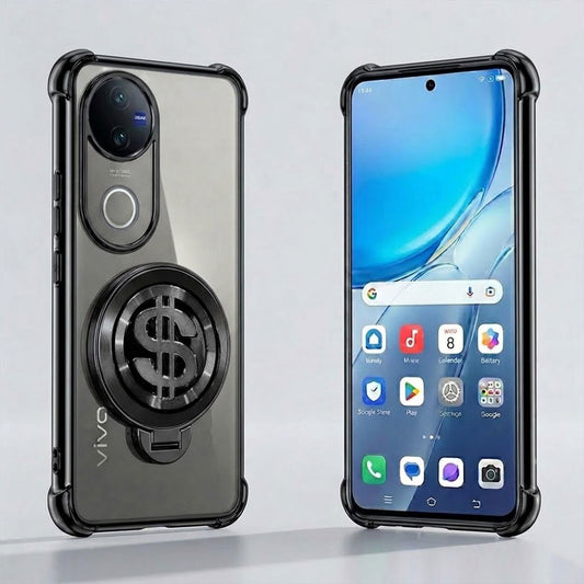 Vivo V50 5G Four Corner Airbags 100% Original Astro Money Magnet Rotating Dollar Case