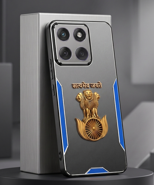 Motorola Edge 60 Fusion 5G Satyamev Jayate 3D Metal Aluminium Back Case