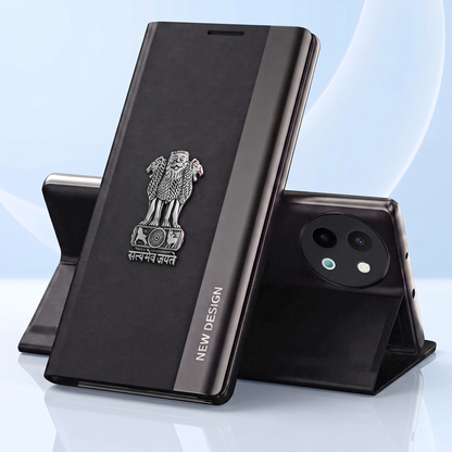 Vivo Y58 5G Satyamev Jayate Flip Leather Case