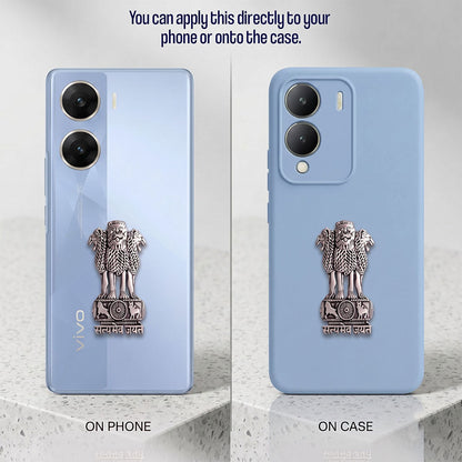 Vivo V29e 5G Compatible Satyamev Jayate 3D Metal Emblem Sticker