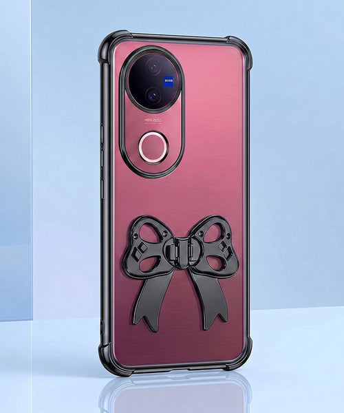 Vivo V50 5G Stylish Bow Knot Transparent Shockproof Airbag Phone Case