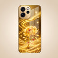 Oppo Reno 15 Pro Mini 5G Golden Rose Elegance Gold Electroplated Glass Phone Back Case