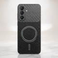 Samsung Galaxy A57 5G Carbon Fiber Leather Hybrid MagSafe Magnetic Case