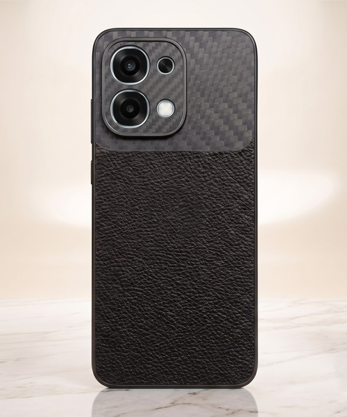 Oppo F31 5G Carbon Fiber Leather Hybrid Phone Case