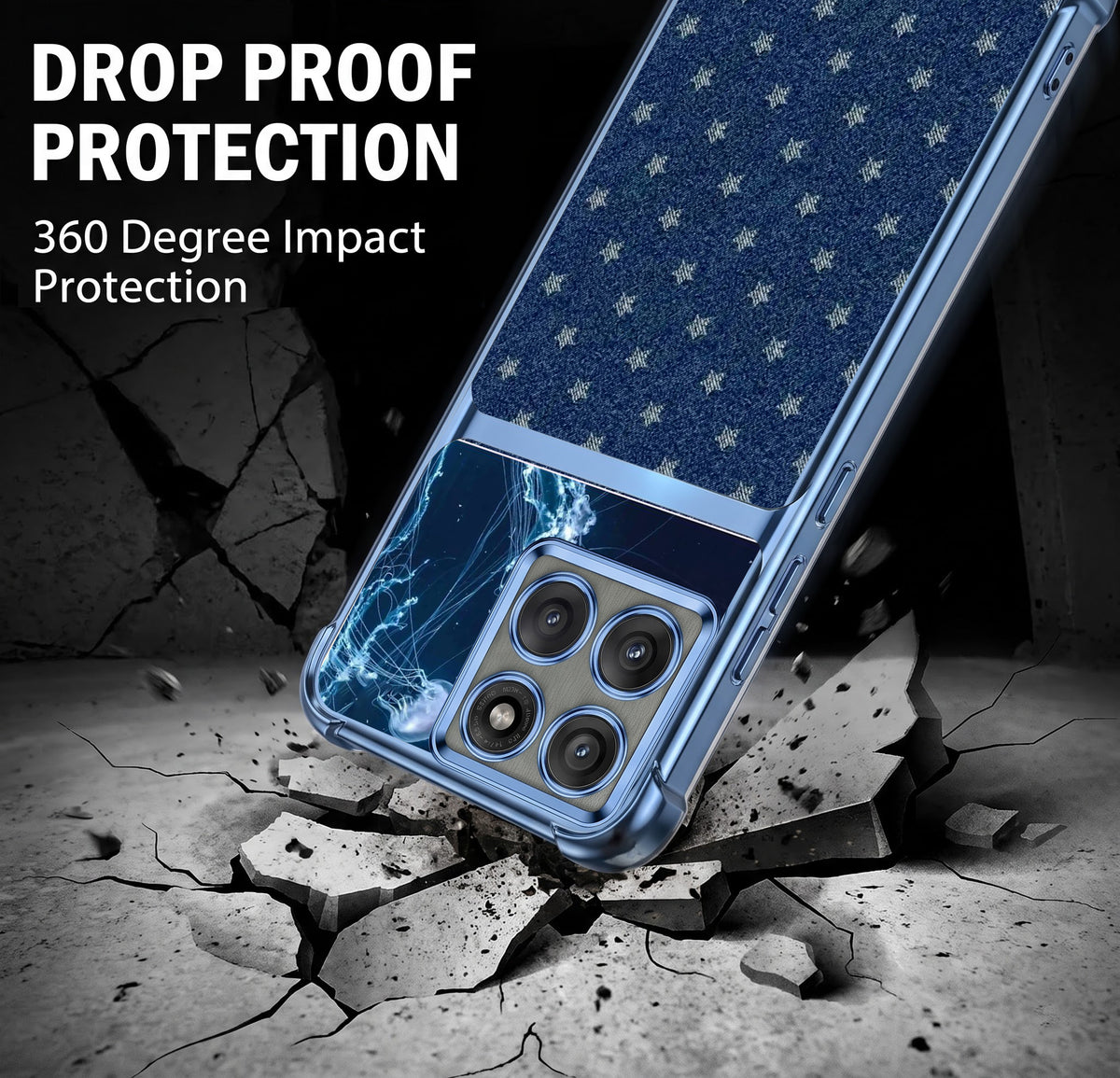 Motorola Edge 60 Pro 5G Galaxy Stars Dual-Tone Transparent Airbags Case