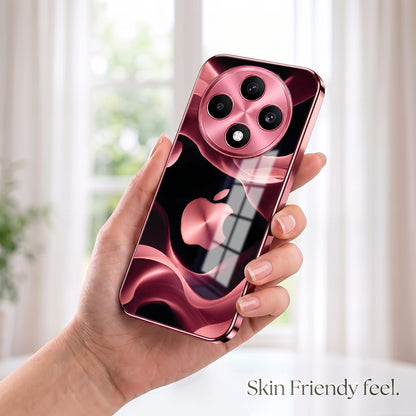 Oppo F27 Pro+ 5G Luxury Wave Pink Electroplated Glass Phone Back Case