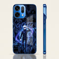 Oppo Reno 14 5G Jujutsu Kaisen Blue Electroplated Glass Phone Back Case