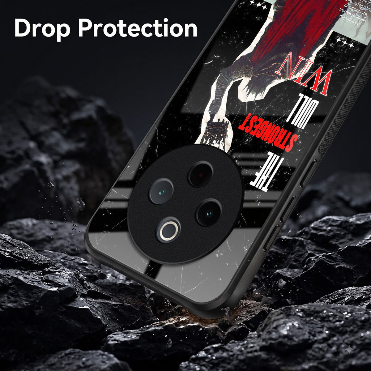 Vivo T4 5G The Strongest Will Win Acrylic Glass Back Case