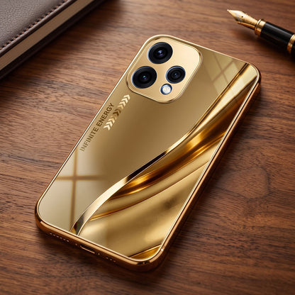 Oppo Reno 15 5G Luxury Infinity Energy Gold Electroplated Glass Phone Case