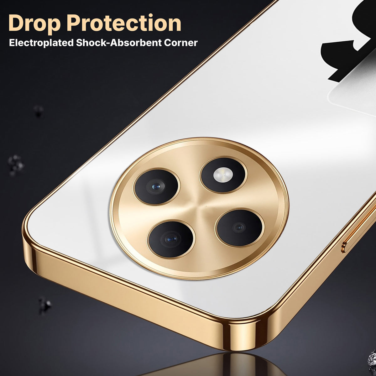 Oppo F27 5G Luxury XAU/USD Gold Electroplated Glass Phone Back Case