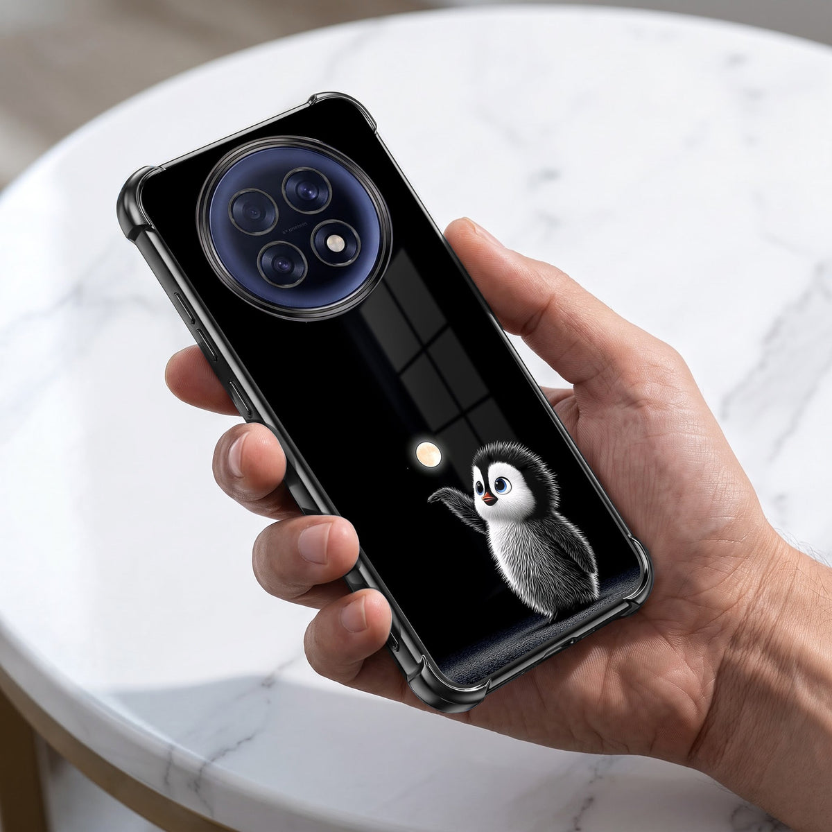 Oppo F31 Pro+ 5G Moonlight Penguin Airbags Printed Back Case