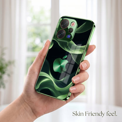 Vivo V70 5G Wave Apple Green Electroplated Glass Back Case