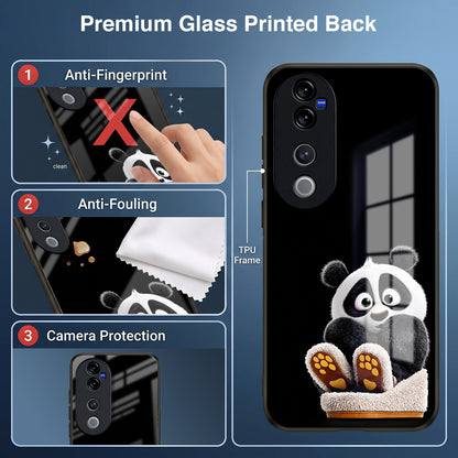 Vivo V40 Pro 5G Cute Panda Acrylic Glass Back Case