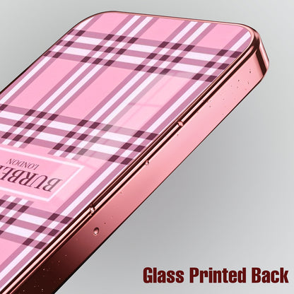 Vivo V70 5G Burberry Classic Pink Electroplated Glass Phone Back Case