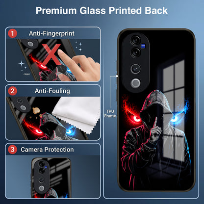 Vivo V40 Pro 5G Hooded Shadow Demon Acrylic Glass Back Case