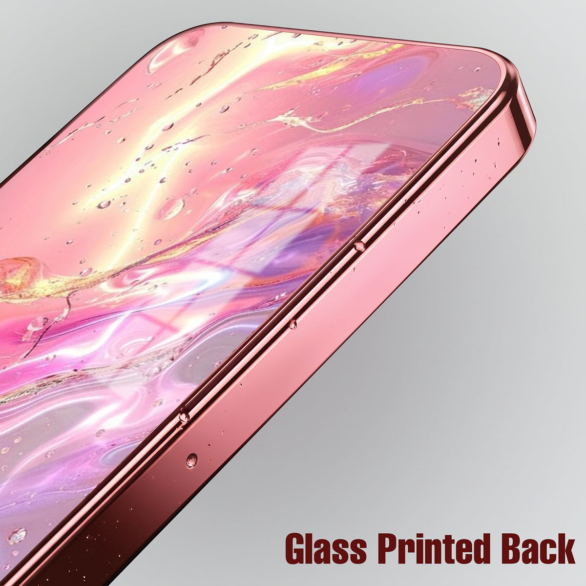 Oppo Reno 13 5G Pearl Aurora Pink Electroplated Glass Phone Back Case