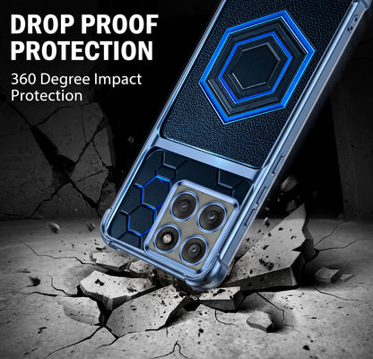 Motorola Edge 60 Pro 5G Cyber Hexagon Dual-Tone Transparent Airbags Case