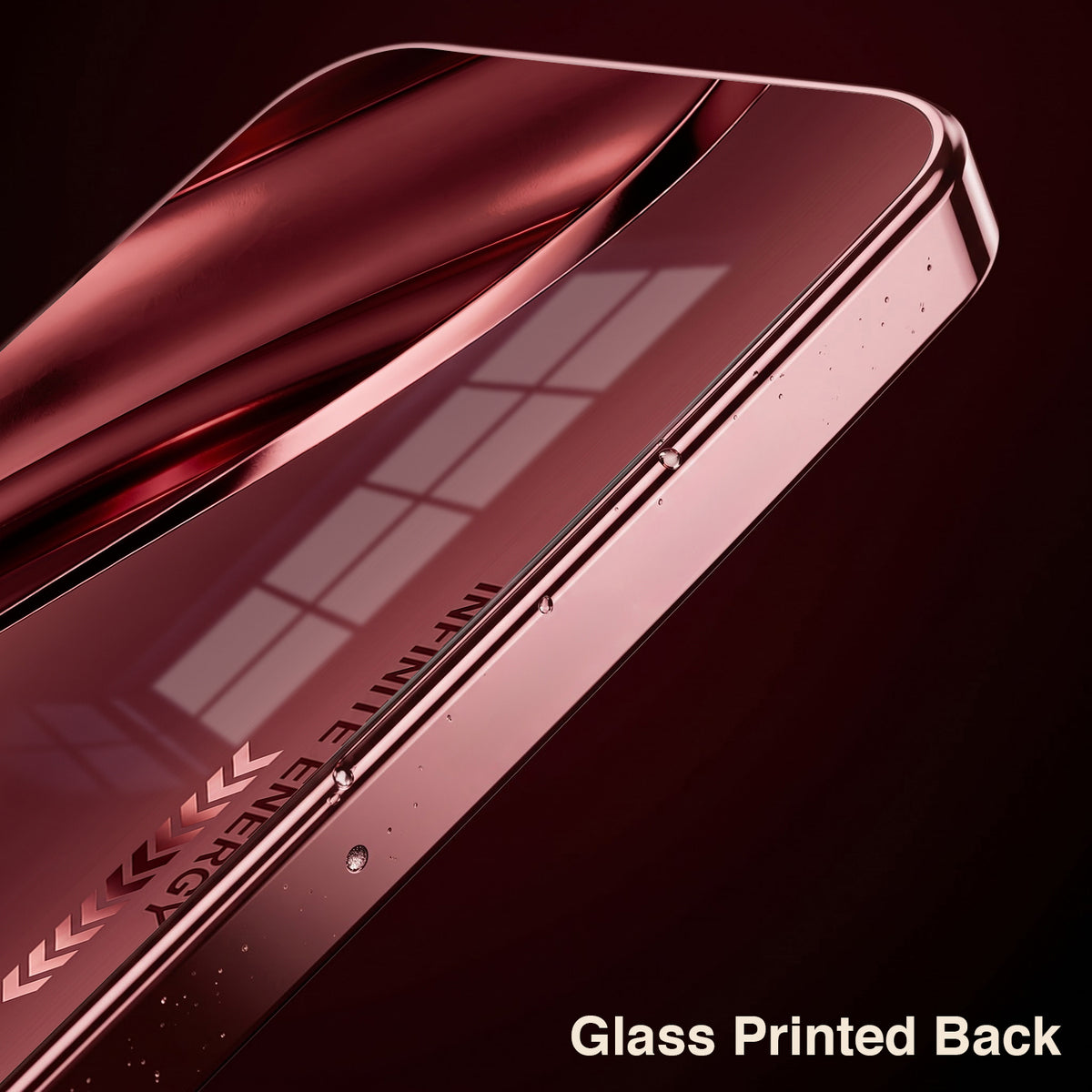 Vivo V70 5G Infinity Energy Burgundy Electroplated Glass Back Case