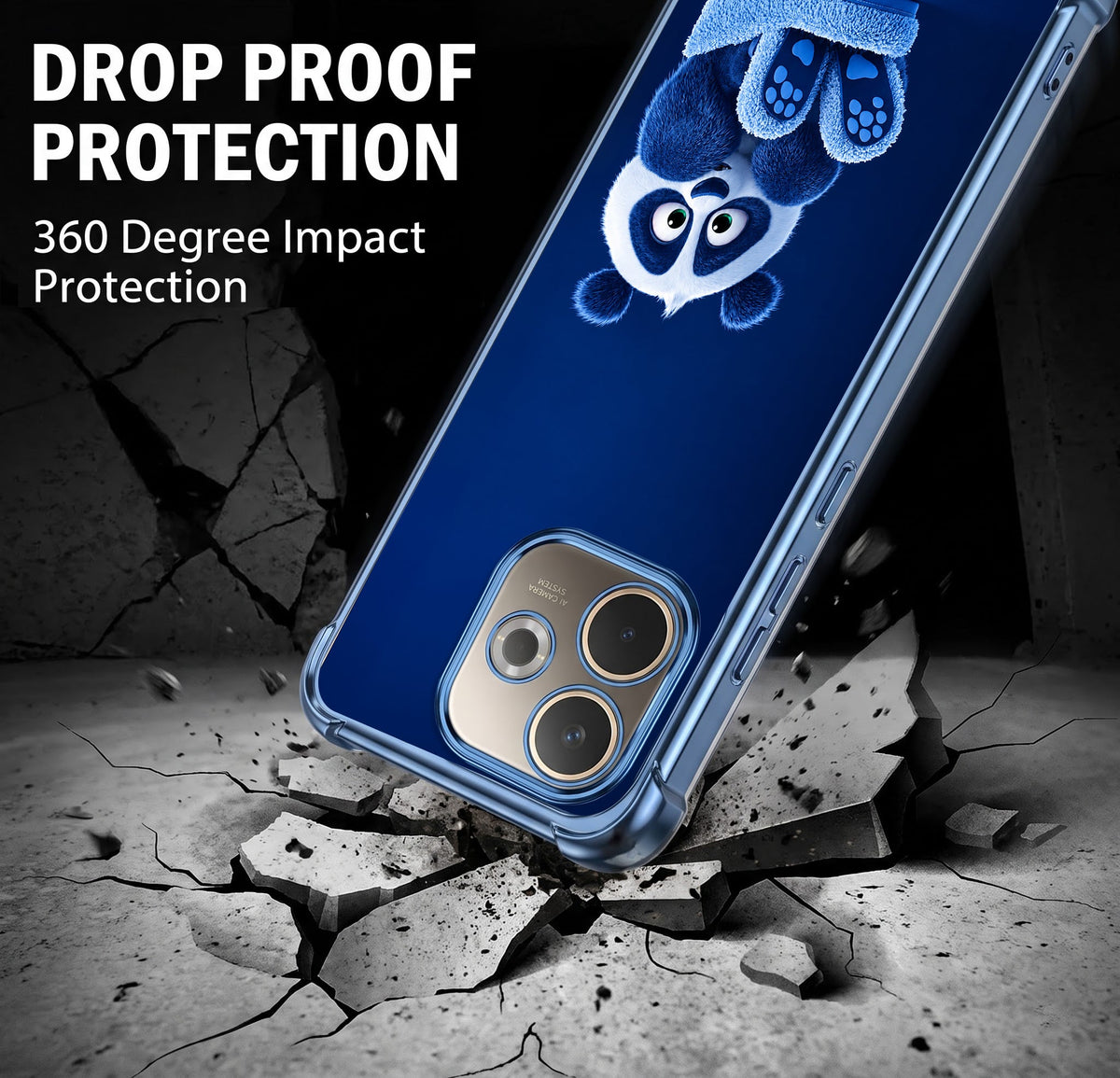Oppo A5 Pro 5G Cute Panda Airbags Printed Back Case
