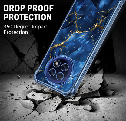 Oppo F31 Pro+ 5G Blue Crimson Marble Airbags Printed Back Case